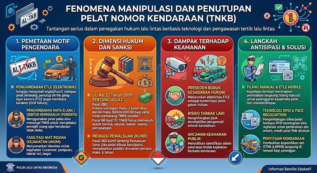 Menyingkap Fenomena Manipulasi Pelat Nomor, Motif, Hukum, dan Solusinya