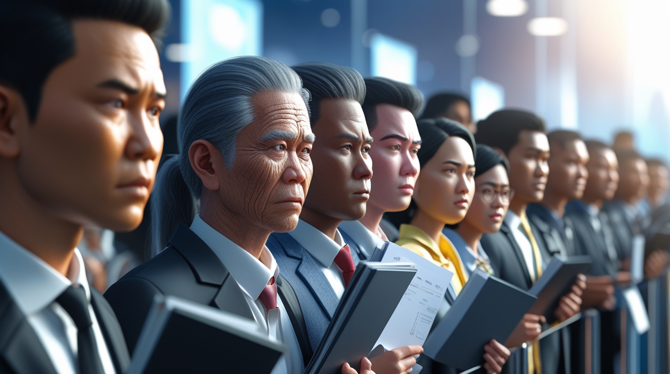 Kisah Pelamar Kerja 53 Tahun Ikut Antre Job Fair Karena Dagangan Sepi