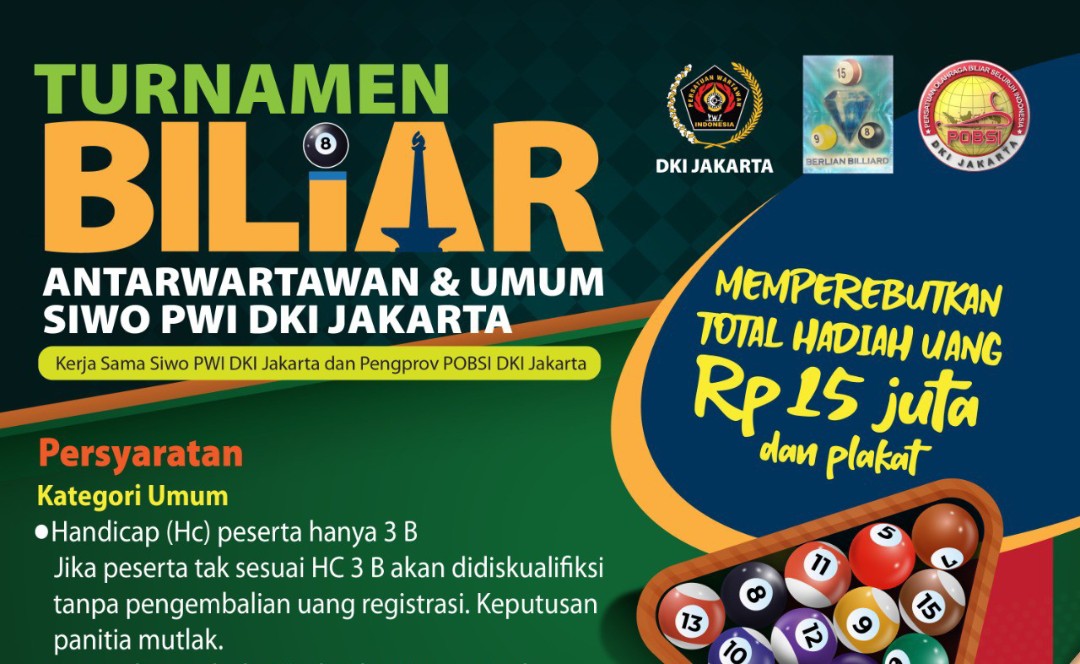 Ajang Pemanasan Porwanas Lampung, 4 Pebiliar Siwo Jateng Kejutkan Turnamen Biliar Siwo Jaya