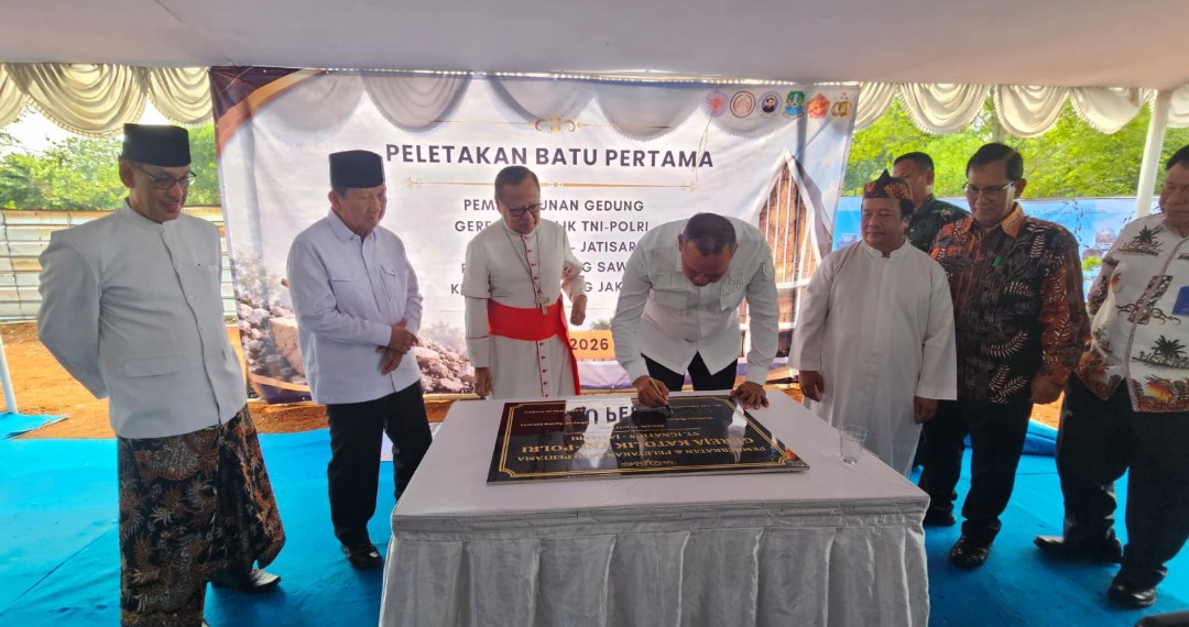 Kardinal Suharyo Pimpin Peletakan Batu Pertama Gereja TNI - Polri St. Ignatius Jatisari