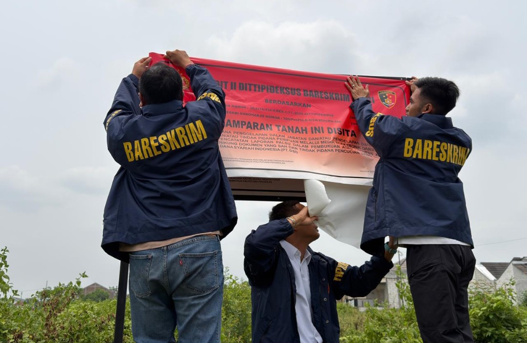 Gandeng OJK, Bareskrim Sita 103 Objek Tanah dan Rumah Terafiliasi PT DSI di Sukoharjo