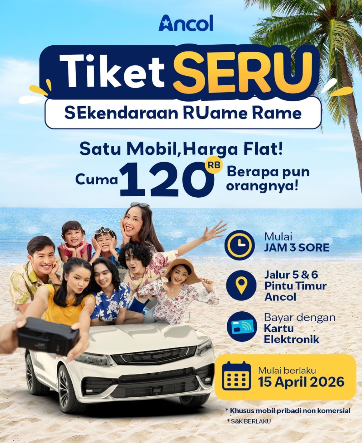 Ancol Hadirkan Tiket Hemat, Satu Mobil Satu Harga