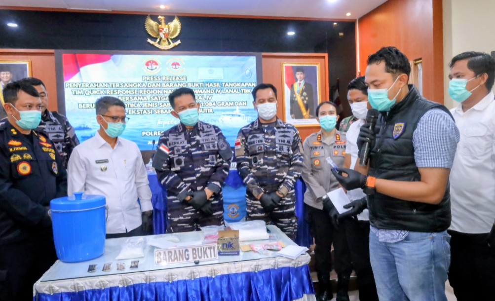 TNI AL Gagalkan Penyelundupan Sabu dan Ekstasi dari Malaysia, Selamatkan 12 Ribu Generasi Muda
