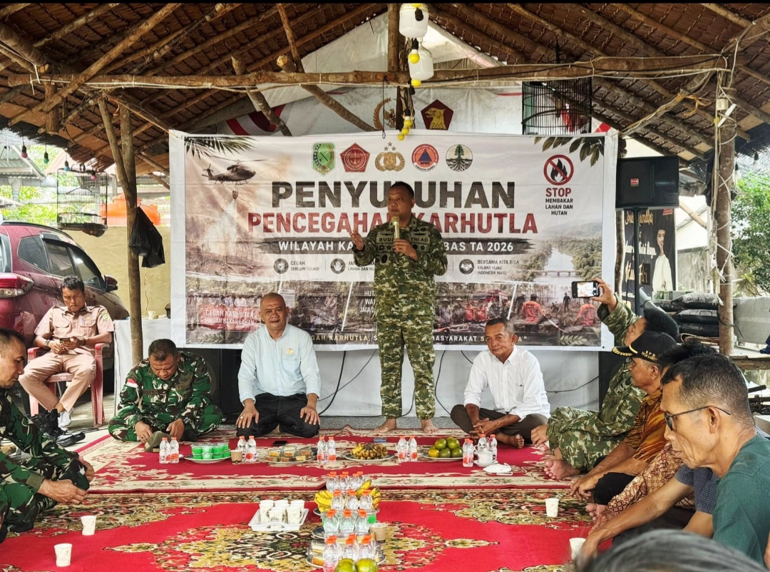 TNI Perkuat Sinergitas Lintas Sektor dalam Pencegahan Karhutla di Sambas