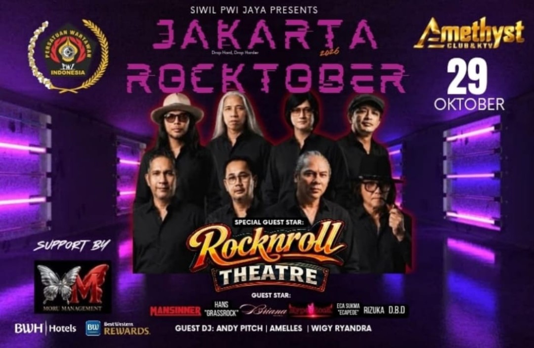 Jakarta Rocktober Bikin Penasaran, Legenda Musik Bersatu di Rocknroll Theatre, Siapa Saja Personelnya?