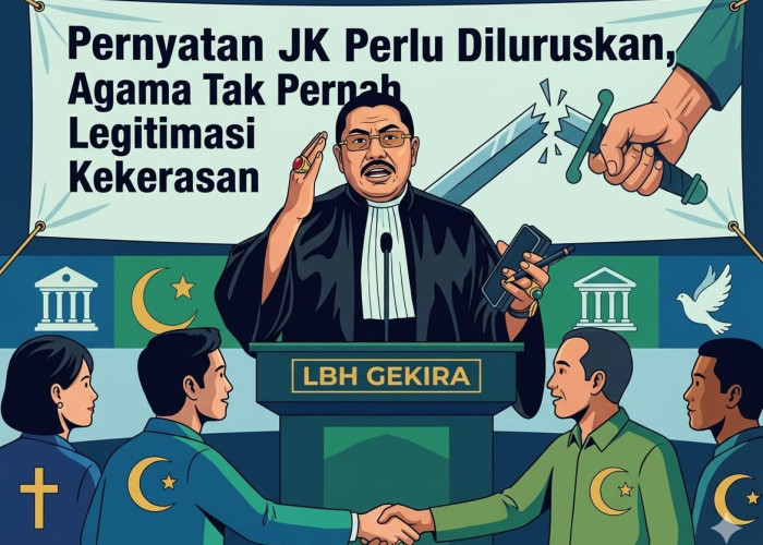 Kontroversi Pernyataan JK, LBH Gekira Tegaskan Agama Ajarkan Kasih Damai