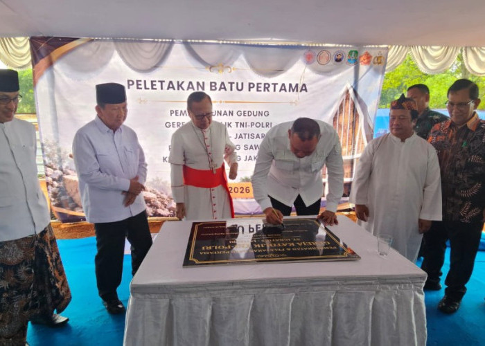 Kardinal Suharyo Pimpin Peletakan Batu Pertama Gereja TNI - Polri St. Ignatius Jatisari