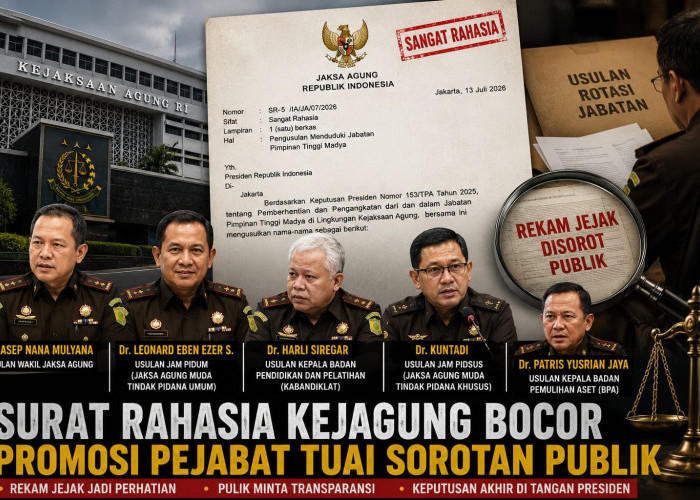 Surat Rahasia Kejagung Bocor, Rekam Jejak Calon Pejabat Kembali Jadi Sorotan