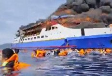 KM Barcelona Terbakar di Pulau Talise Minahasa Utara, 5 Orang Dilaporkan Meninggal Dunia